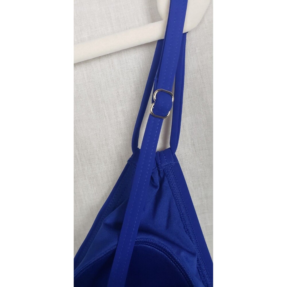 Calvin Klein Ruched One-Piece Swimsuit Royal Blue 8 Beach Resort Vacation Sexy - Picture 3 of 6